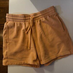 TNA Cozy Fleece Perfect Shorts – Warm Peach (Size S)